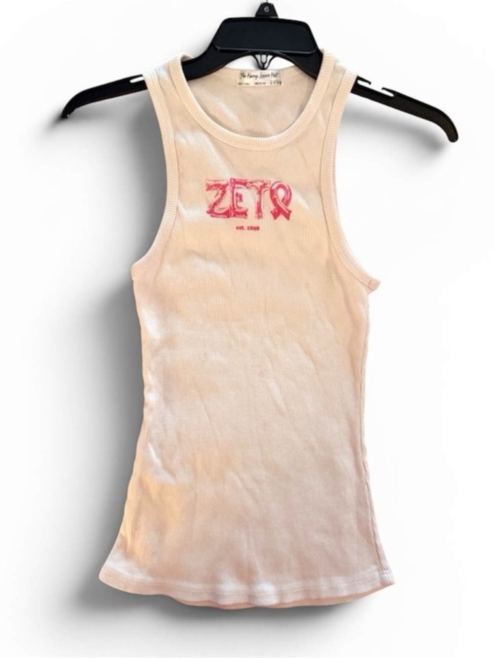 ZETA The Hang Loose Hut M Fitted Ribbed Tank Top 100% Cotton